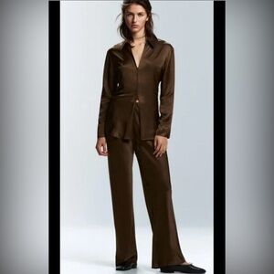 Zara satin blouse